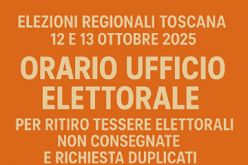 Orario ufficio elettorale per ritiro tessere elettorali non consegnate e richieste duplicati